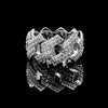 Moissanite Diamond VVS D Color2-Row Cuban Link Ring for Men with Real 925 silver | PASS DIAMOND TESTER!!!