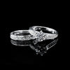 Women's Moissanite Diamond VVS D Color Engagement Wedding Promise Ring 2 pc | PASS DIAMOND TESTER!!!