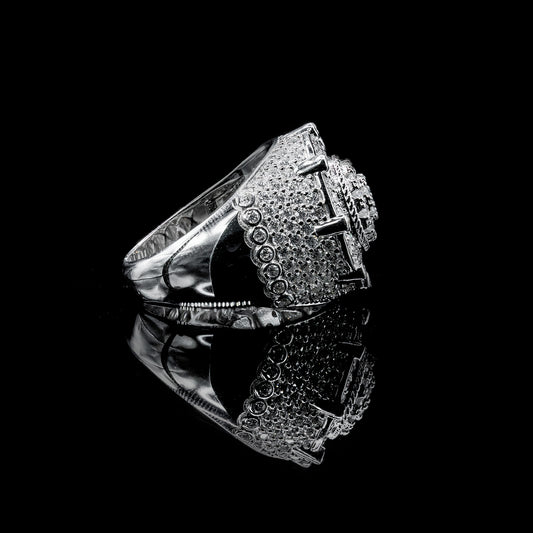 Moissanite Diamond VVS D Color Heavy Hip Hop Ring for Men with Real 925 silver | PASS DIAMOND TESTER!!!