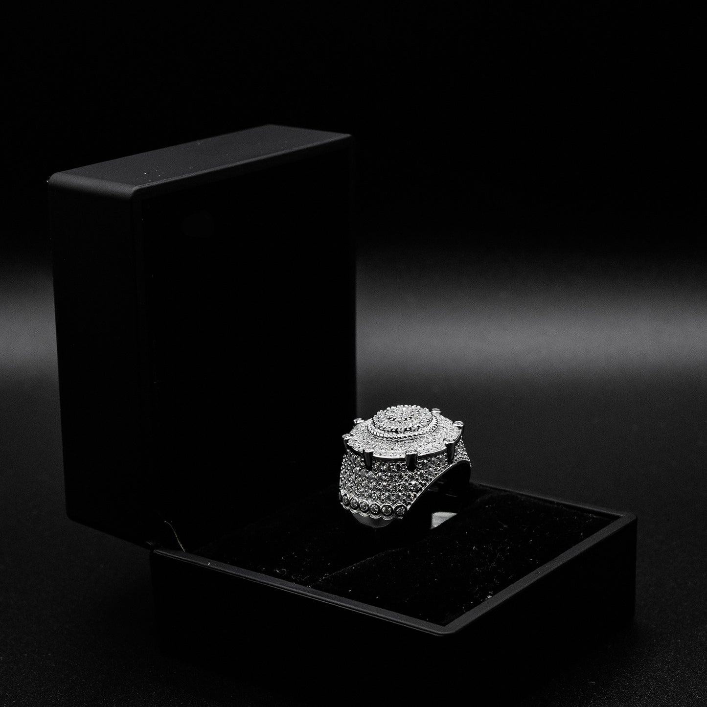 Mens Heavy Hip Hop Moissanite Ring VVS | Passes Diamond Tester