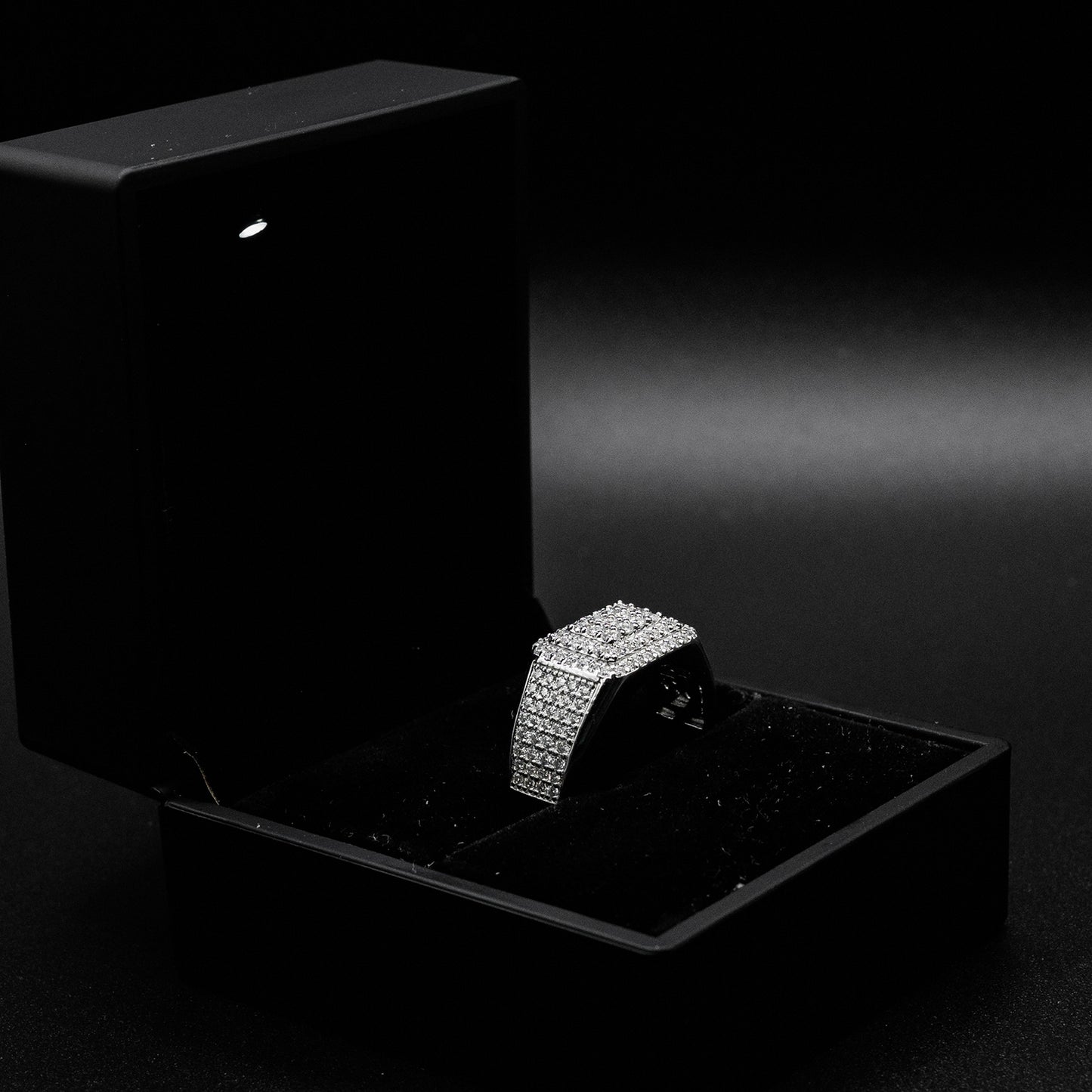 Moissanite Diamond VVS D Color Ring for Men's Real 925 Silver Diamond Pave Rings | PASS DIAMOND TESTER!!!