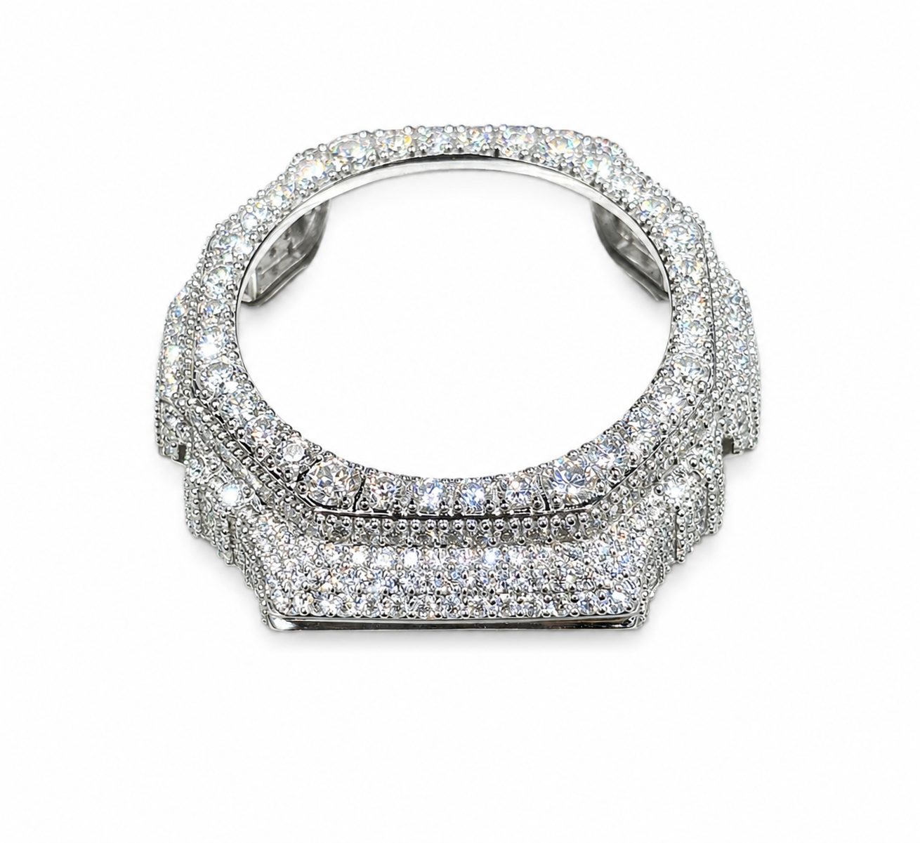 Iced Out G-Shock Moissanite Bezel kit β 11CT VVS D Color | 925 Sterling Silver GA-2100
