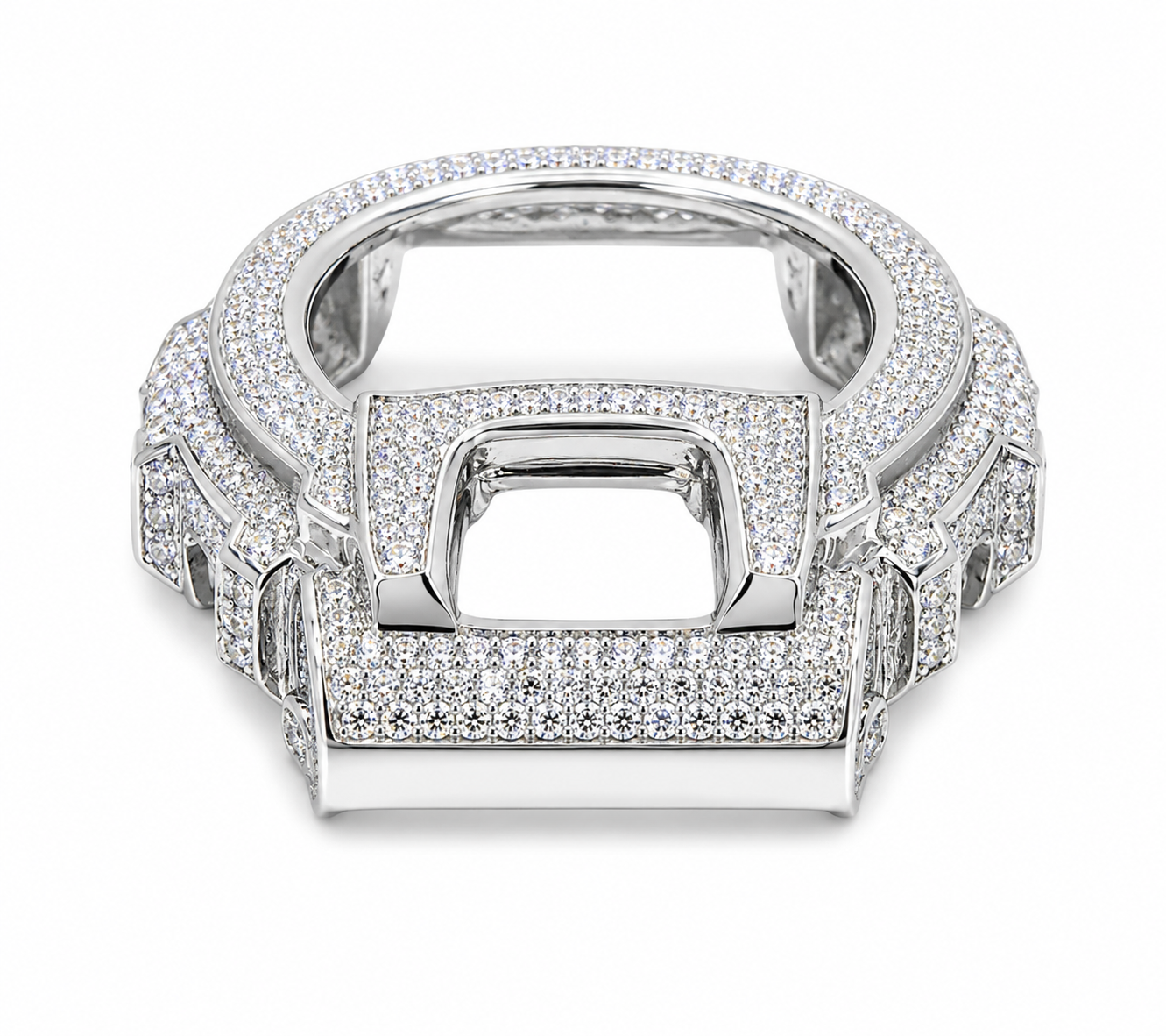 Iced Out G-Shock Moissanite Bezel kit β 11CT VVS D Color | 925 Sterling Silver GA-6900