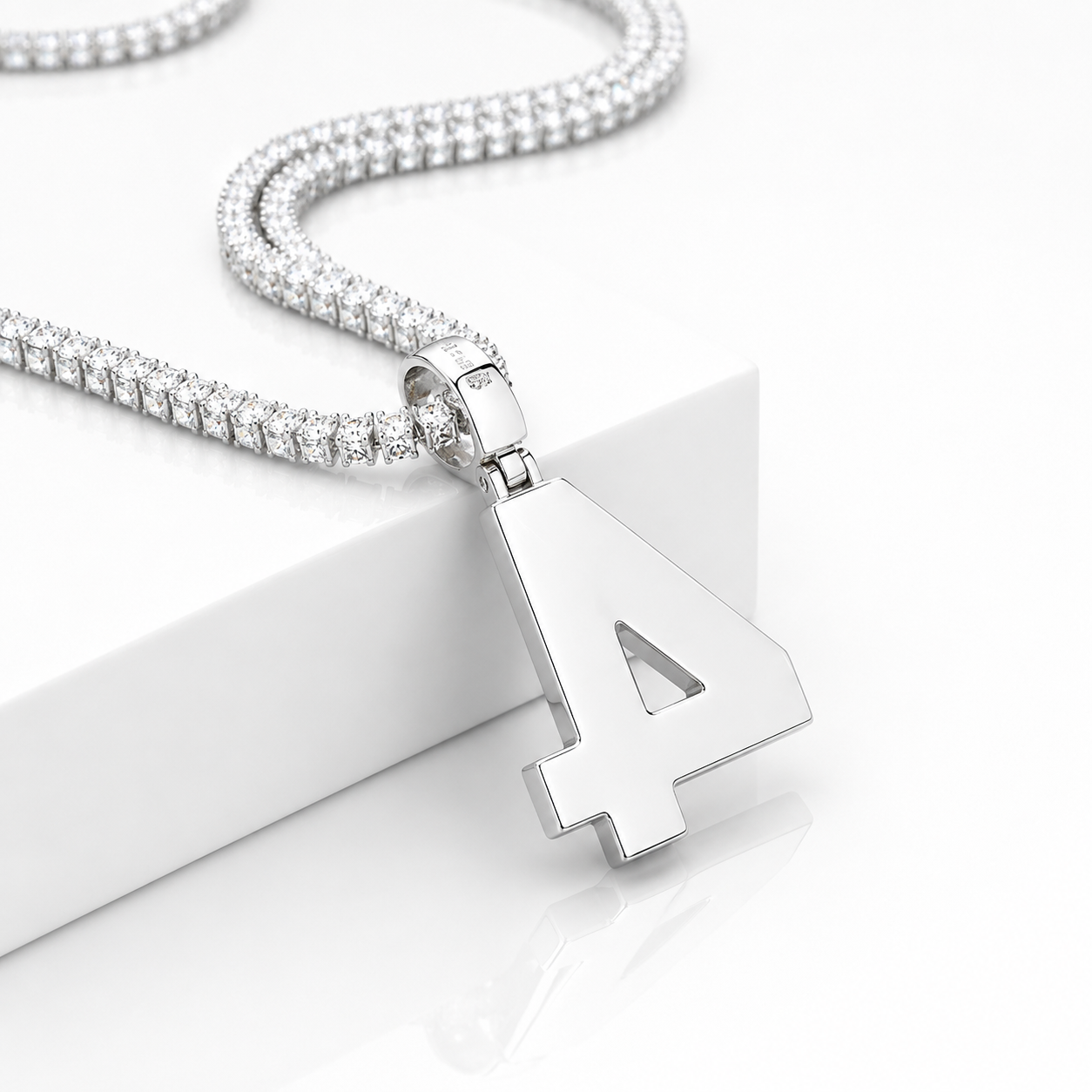 Iced Out Number Charm Pendant 0-9 | VVS D Color Moissanite | 925 Sterling Silver | GRA Certified | The Paradise Gems