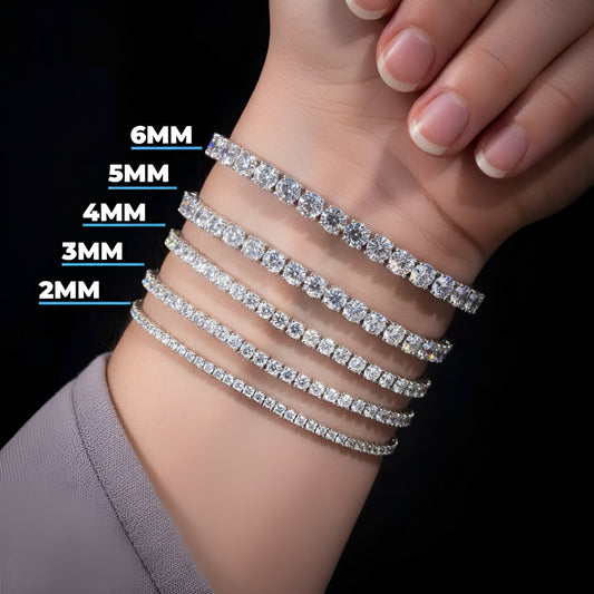 Iced out moissanite diamond tennis bracelet men women hip hop jewelry Atlanta 925 silver