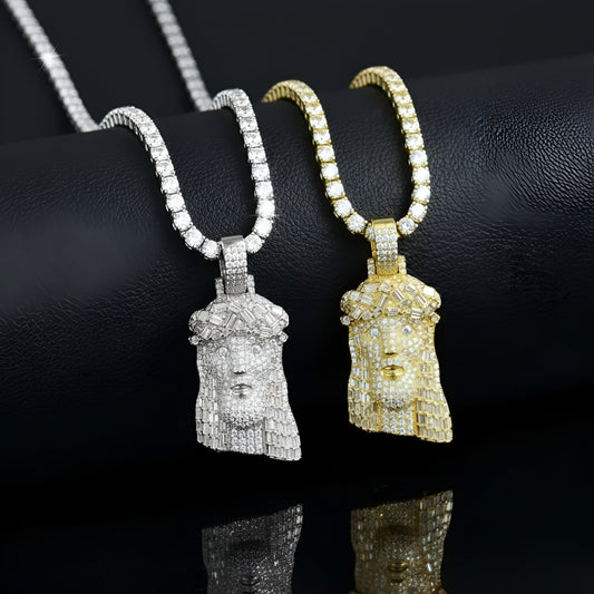 Hip Hop Jesus Pendant 925 Silver 14KT Gold Plated | Moissanite Diamond VVS D Color | PASS DIAMOND TESTER!!!