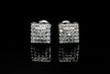 Moissanite Diamond VVS D Color Real Solid Sterling Silver 925 Square Style Earrings 8MM | PASS DIAMOND TESTER