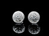 Moissanite Diamond VVS D Color Real Solid Sterling Silver 925 Hip Hop Bling Round Earring | 10MM | PASS DIAMOND TESTER !