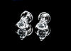 Moissanite Diamond VVS D Color Real Solid Sterling Silver 925 Solid Heart Stud Earrings | 5.5MM | PASS DIAMOND TESTER !!