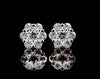 Moissanite Diamond VVS D Color Flower Cluster Iced Out Earrings 14K Gold Plated/ Real Silver 925 | 6.5MM-11MM | PASS DIAMOND TESTER!!!