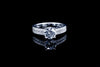Women ‘s Moissanite Diamond VVS D Color Round Cut Solitaire with Accents Ring | PASS DIAMOND TESTER!!!