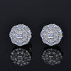 Moissanite Diamond VVS D Color "Shine Bright Like a Diamond" Iced Out Earrings Real Silver 925 10MM | PASS DIAMOND TESTER