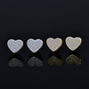 Moissanite Diamond VVS D Color Essence Pave Love Heart Earring 14K Gold Plated /Real Silver 925 7MM | PASS DIAMOND TESTER