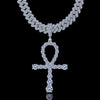 Fully Iced Out Ankh Pendant Moissanite Diamond VVS D Color | 925 silver | PASS DIAMOND TESTER!!!