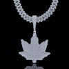 Leaf Charm Hip Hop Style | Moissanite Diamond VVS D Color | 925 Silver | PASS DIAMOND TESTER!!!