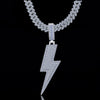 Lightning Shape Pendant for Men's Hip Hop Moissanite Diamond VVS D Color Cross Praying hand | 925 Silver | PASS DIAMOND TESTER!!!