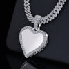 Elegant Heart Shape Moissanite VVS D color Diamond Picture/ Memory Charm | 925 Silver| PASS DIAMOND TESTER!!!