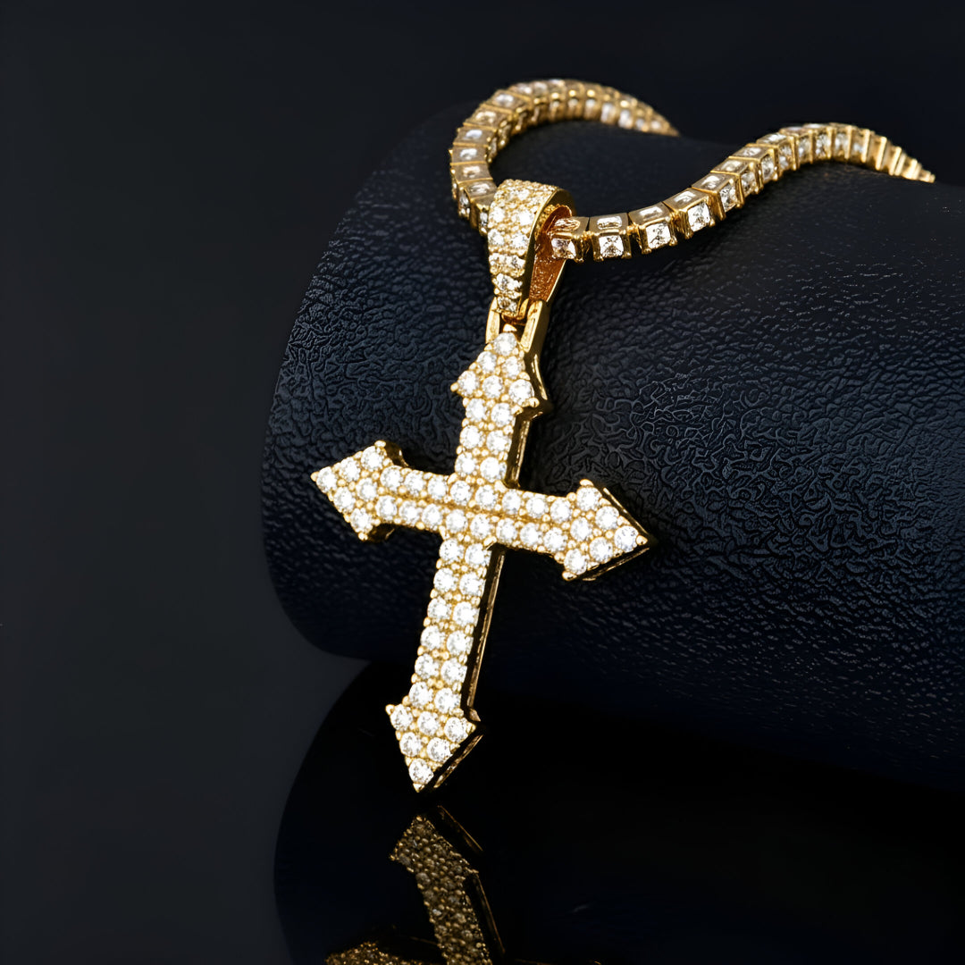 Cross Charm Hip Hop Style | Moissanite Diamond VVS D Color | 925 Silver | PASS DIAMOND TESTER!!!