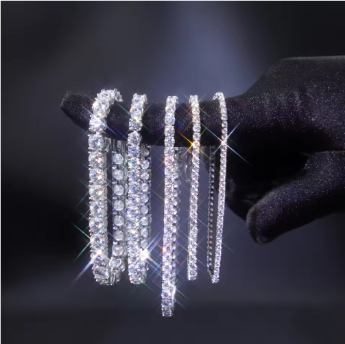 Moissanite Tennis Bracelets 2MM - 6MM | 925 SILVER | VVS D COLOR | PASS DIAMOND TESTER!!!!