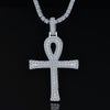 Moissanite VVS D color Diamond Ankh Cross Pendant | 925 Silver Diamond Ankh Pendant | PASS DIAMOND TESTER!!!