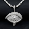 Evil Eye | Moissanite Diamond VVS D Color | 925 Silver Hip Hop Charm | PASS DIAMOND TESTER!!!