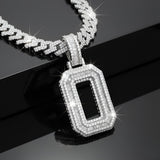 A-Z Letter Initials Baguette Style - Alphabet charm with Moissanite Diamond VVS D Color with 925 Silver 3.50 CARAT | PASSES DIAMOND TESTER!!