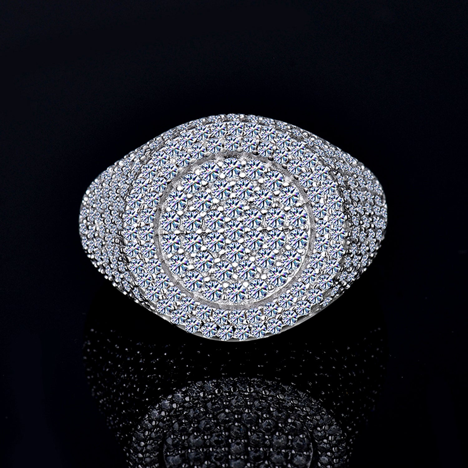 moissanite signet ring