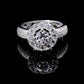 Women’s Moissanite Diamond VVS D Color Round Halo Style Ring | PASS DIAMOND TESTER!!!