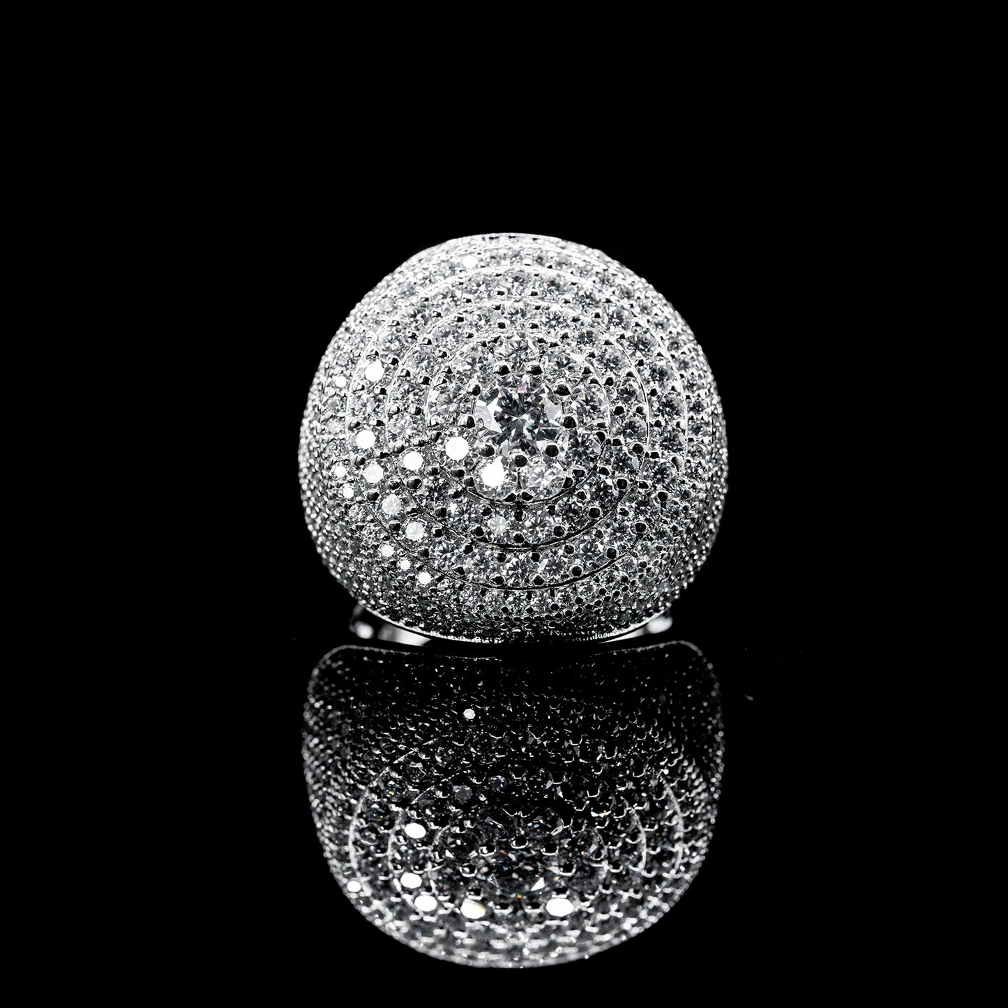 Moissanite Diamond VVS D Color Double Halo Signet Ring for men's with 925 silvers | PASS DIAMOND TESTER!!!