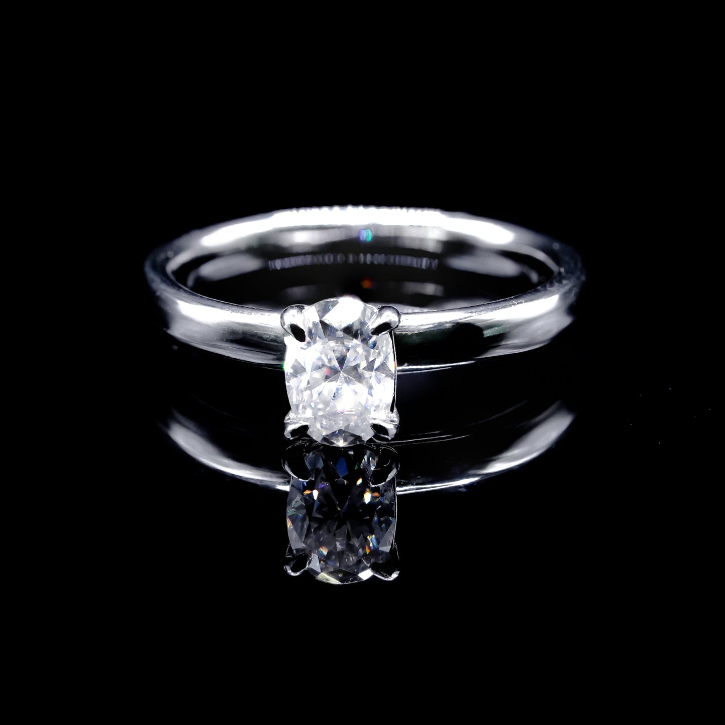 Women’s Moissanite Diamond VVS D Color Oval Shape Solitaire Ring | PASS DIAMOND TESTER!!!