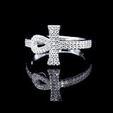 Women’s Moissanite Diamond VVS D Color Ankh Style Ring | PASS DIAMOND TESTER!!!