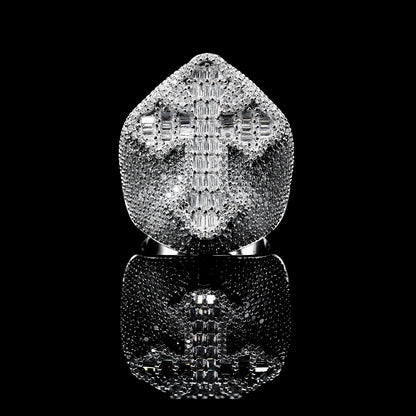 moissanite cross ring