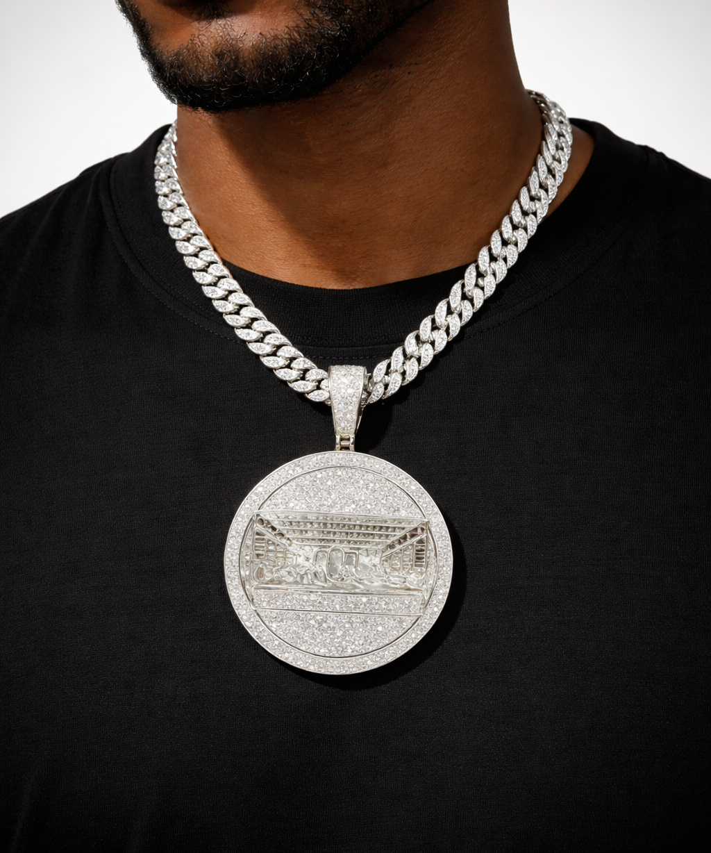 Moissanite Last Supper Pendant 5CT 14K