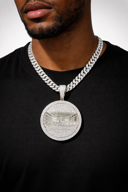 Moissanite Last Supper Pendant | 5ct VVS D Color | 925 Silver & 14K Gold | Fashion Jewelry