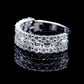 Women’s Moissanite Diamond VVS D Color Baguettes Cocktail Band, Half Eternity Band | PASS DIAMOND TESTER!!!