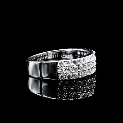 moissanite anniversary rings