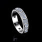 Classic Round Moissanite Diamond Eternity Unisex Wedding Band | 925 silver | PASS DIAMOND TESTER!!!