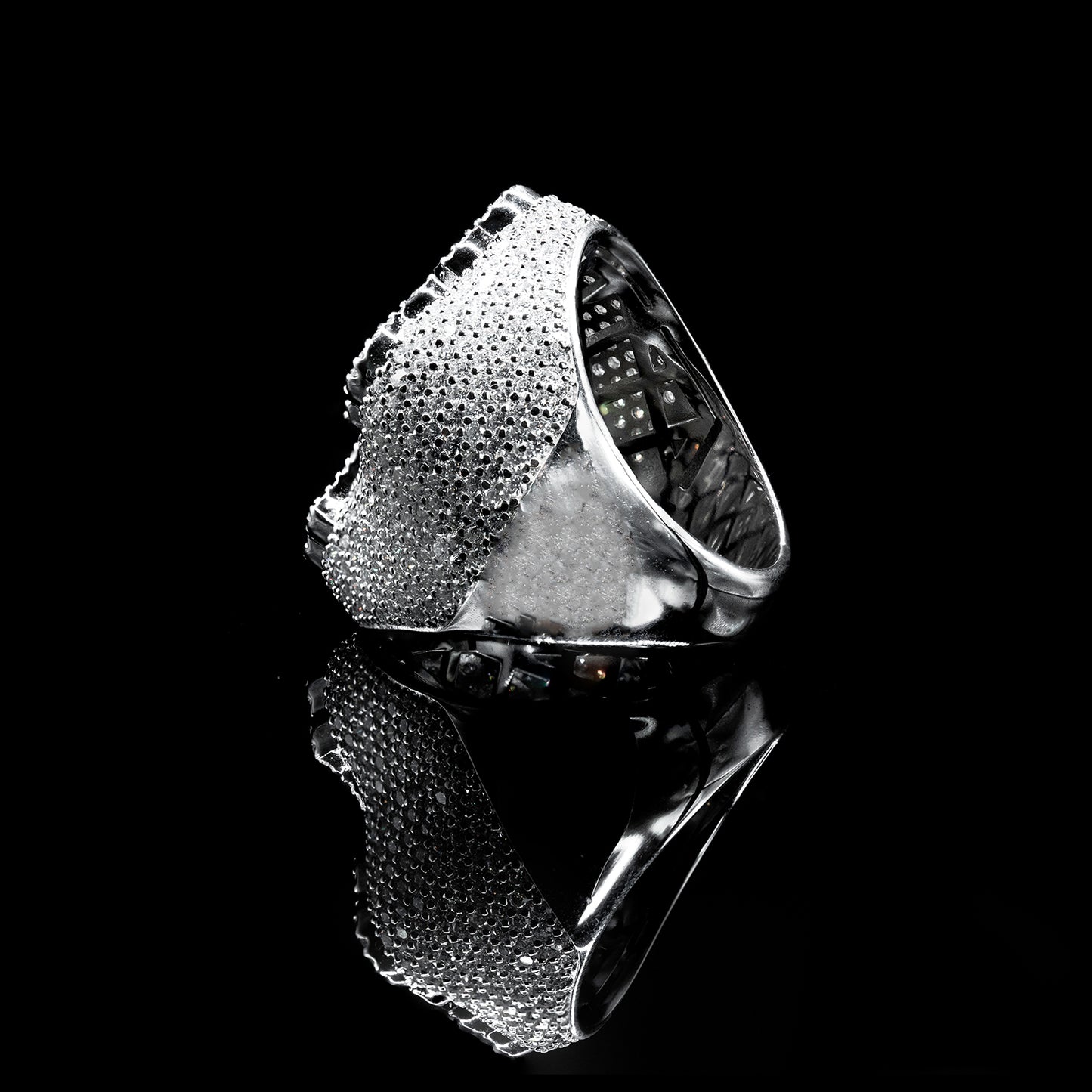 Moissanite Diamond VVS D Color Baguette Cross Ring for men with Real 925 silver | PASS DIAMOND TESTER!!!