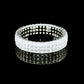 3 rows full eternity band Moissanite Diamond VVS D Color | PASS DIAMOND TESTER!!!