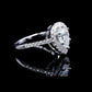Women’s Moissanite Diamond VVS D Color Pear Shape Halo Style Ring | PASS DIAMOND TESTER!!!