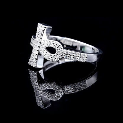 Moissanite Ankh Ring