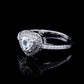 Women’s Moissanite Diamond VVS D Color Heart Halo Ring VVS D Color with 925 Silver | PASS DIAMOND TESTER!!!