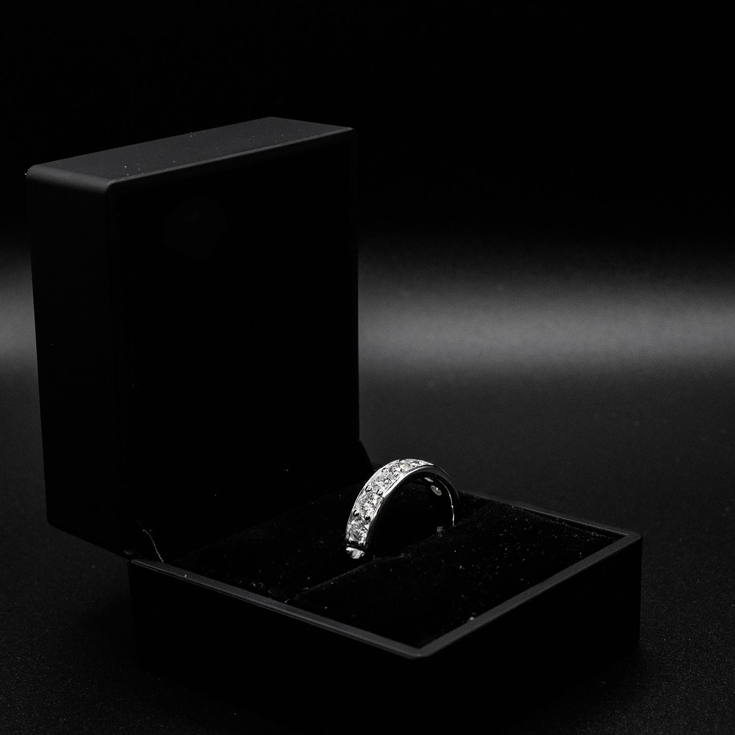 Moissanite Diamond VVS D Color single row big stones half wedding band for mens with 925 silvers  PASS DIAMOND TESTER!!!