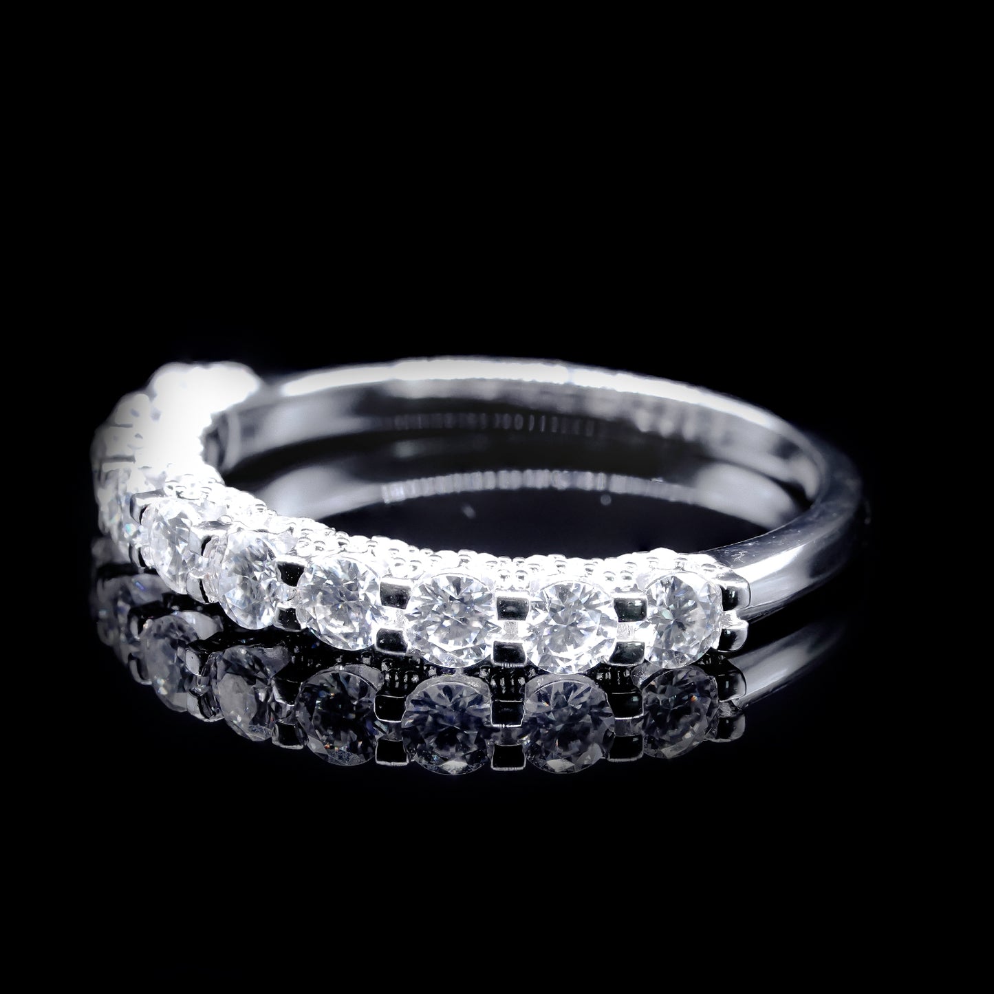 Women ‘s Moissanite Diamond VVS D Color Round Prong Style Band | PASSES DIAMOND TESTER!!!