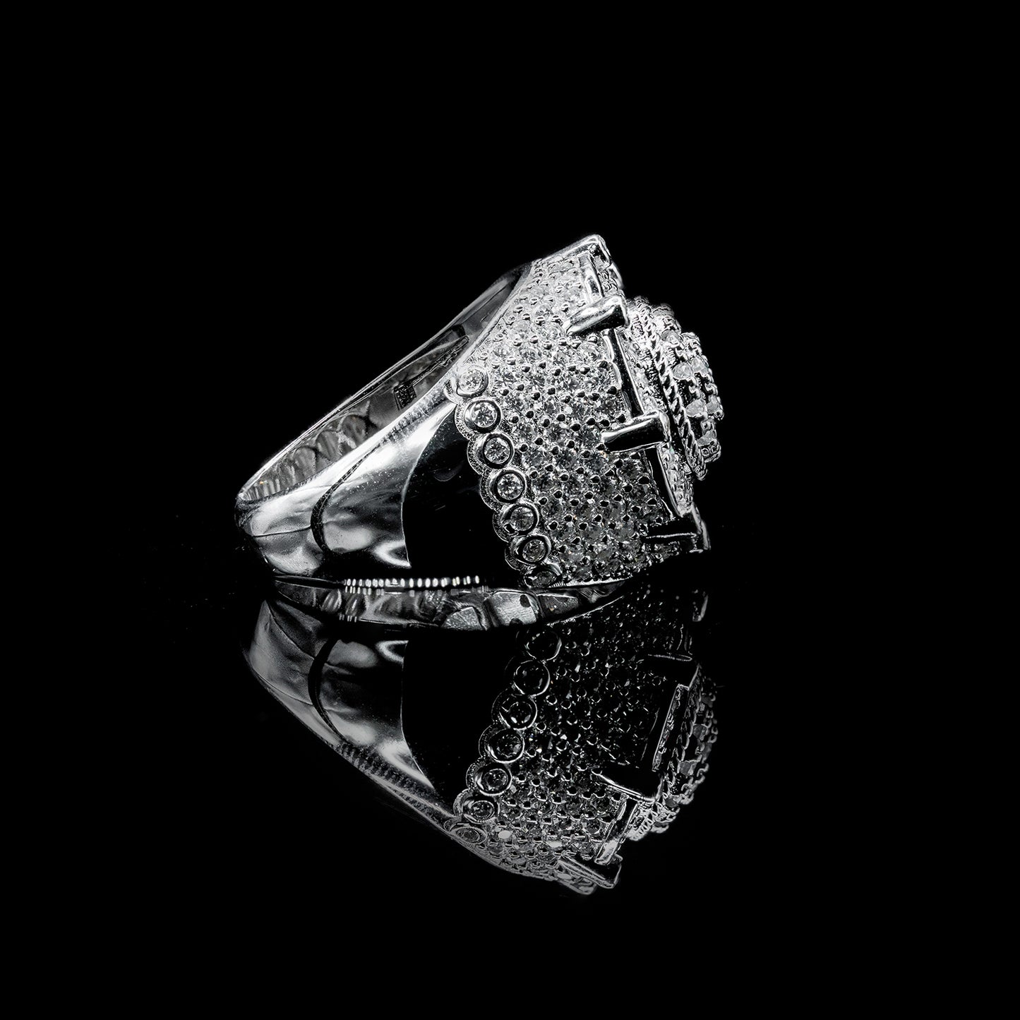 Moissanite Diamond VVS D Color Heavy Hip Hop Ring for Men with Real 925 silver | PASS DIAMOND TESTER!!!