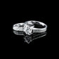 Women's Moissanite Diamond VVS D Color Engagement Wedding Promise Ring 2 pc | PASS DIAMOND TESTER!!!