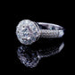 Women’s Moissanite Diamond VVS D Color Round Halo Style Ring | PASS DIAMOND TESTER!!!