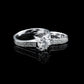 Women's Moissanite Diamond VVS D Color Engagement Wedding Promise Ring 2 pc | PASS DIAMOND TESTER!!!