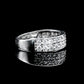 Moissanite Diamond VVS D Color 2 Row half wedding band for men with 925 silvers | PASS DIAMOND TESTER!!!