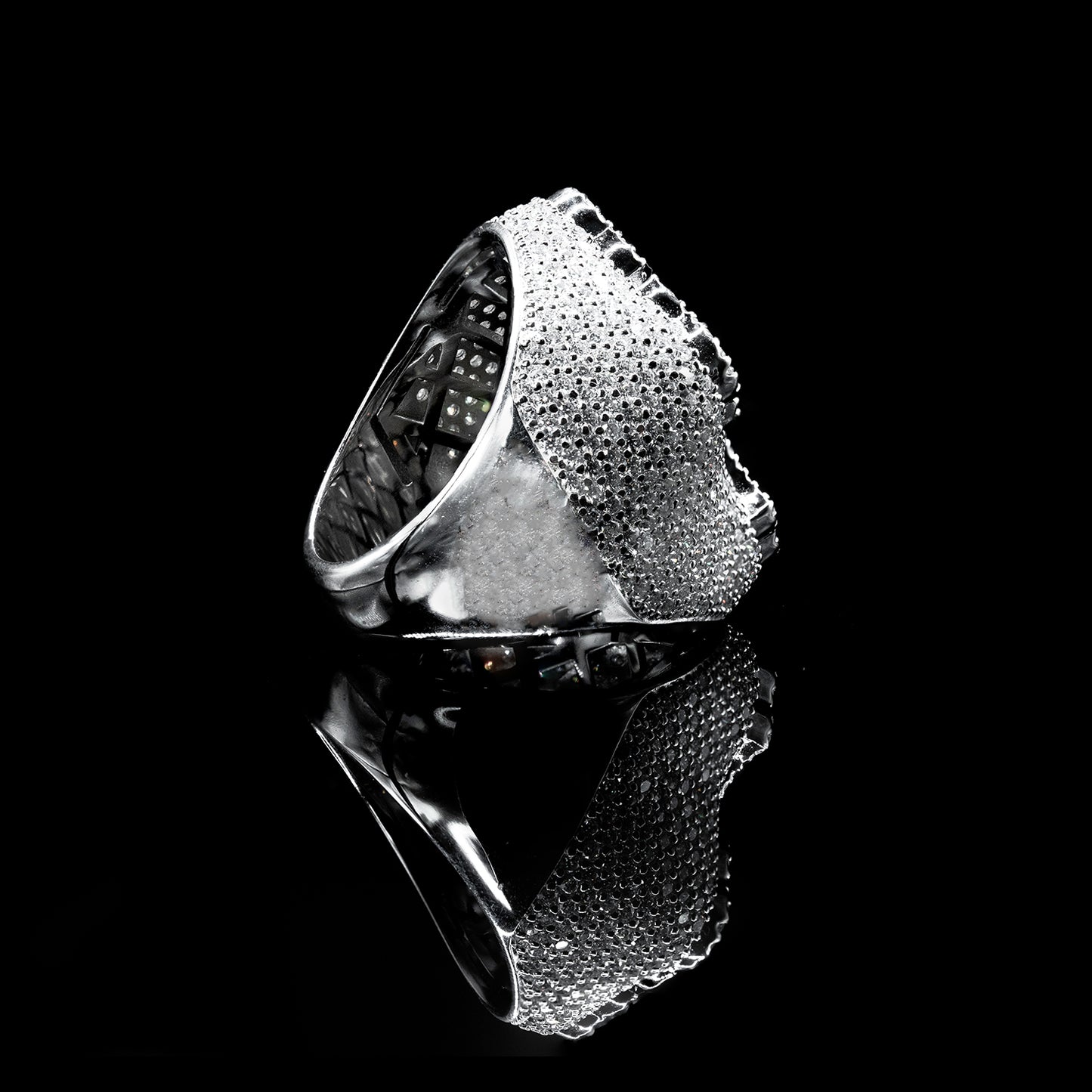 Moissanite Diamond VVS D Color Baguette Cross Ring for men with Real 925 silver | PASS DIAMOND TESTER!!!